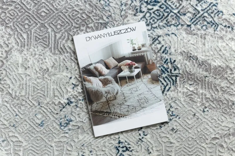 Dywan BLISS Z198AZ221 krem / niebieski - Abstrakcja, nowoczesny, strukturalny 