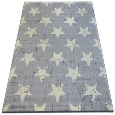 Tapis SCANDI 18209/052 gris avec étoiles, tapis moderne pour la décoration intérieure