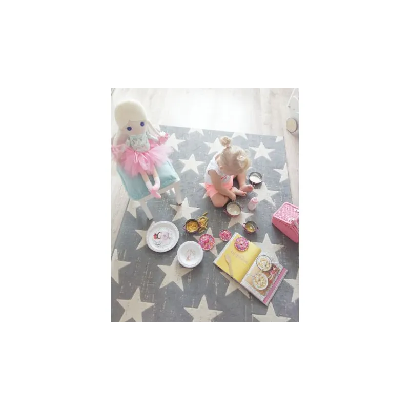 Tapis SCANDI 18209/052 gris, parfait pour la chambre d'enfant ou la nursery