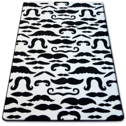 Tapis SKETCH - FA67 crème et blanc - Moustache