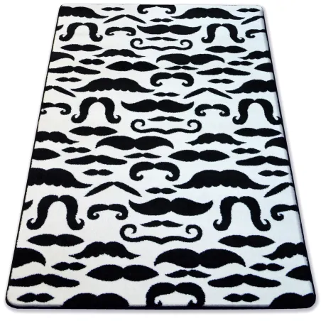 Tapis SKETCH crème et noir, tapis moderne pour le salon