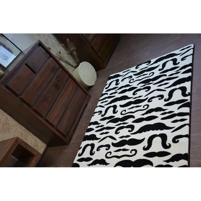 Tapis SKETCH couleur crème, choix élégant pour la chambre ou la chambre d'enfants