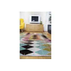 Tapis moderne acrylique en teinte poudre, accessoire de décoration intérieure