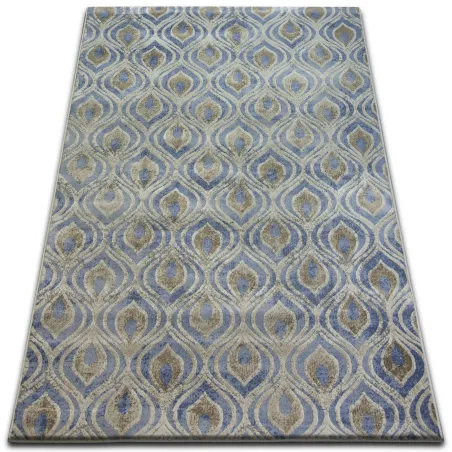 Tapis DROP JASMINE 030 en bleu clair et fumée, tapis moderne pour une décoration contemporaine