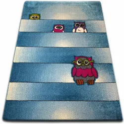 Tapis KIDS Hiboux bleu C412