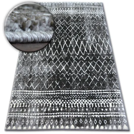 Tapis SHADOW 9890 en marron et noir, tapis moderne pour la décoration intérieure