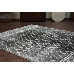 Tapis moderne SHADOW 9890 en nuances de marron et noir, parfait pour la maison