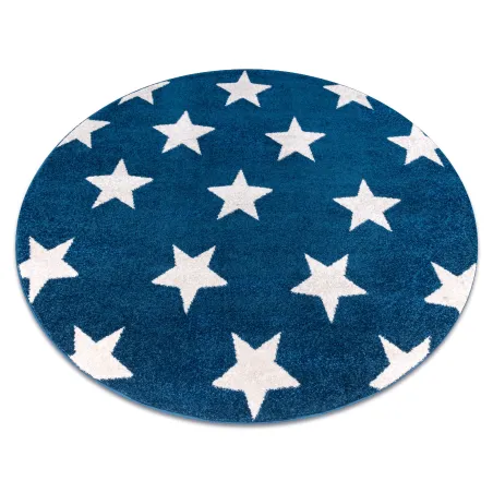 Tapis SKETCH cercle - bleu et blanc, tapis moderne pour le salon
