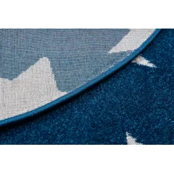 Tapis SKETCH cercle - tapis doux bleu pour la chambre