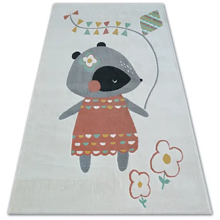 Tapis crème avec motif petite souris, tapis moderne pour la chambre d'enfants