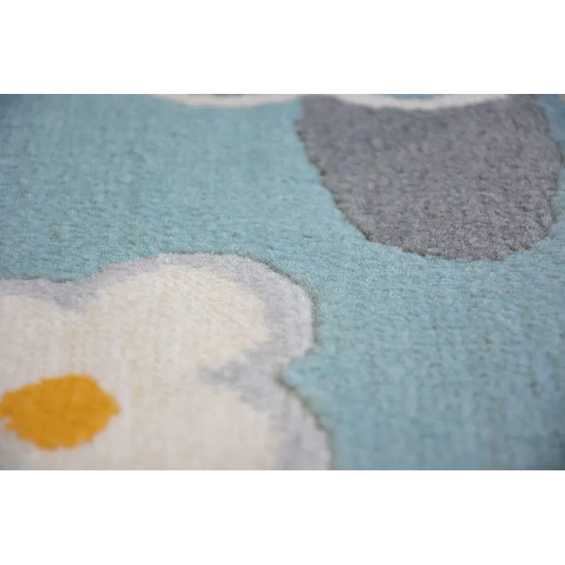 Tapis idéal pour le salon ou la chambre d'enfants, en teintes pastel