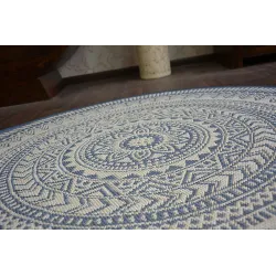 Tapis circulaire en sisal, idéal pour le jardin ou la terrasse