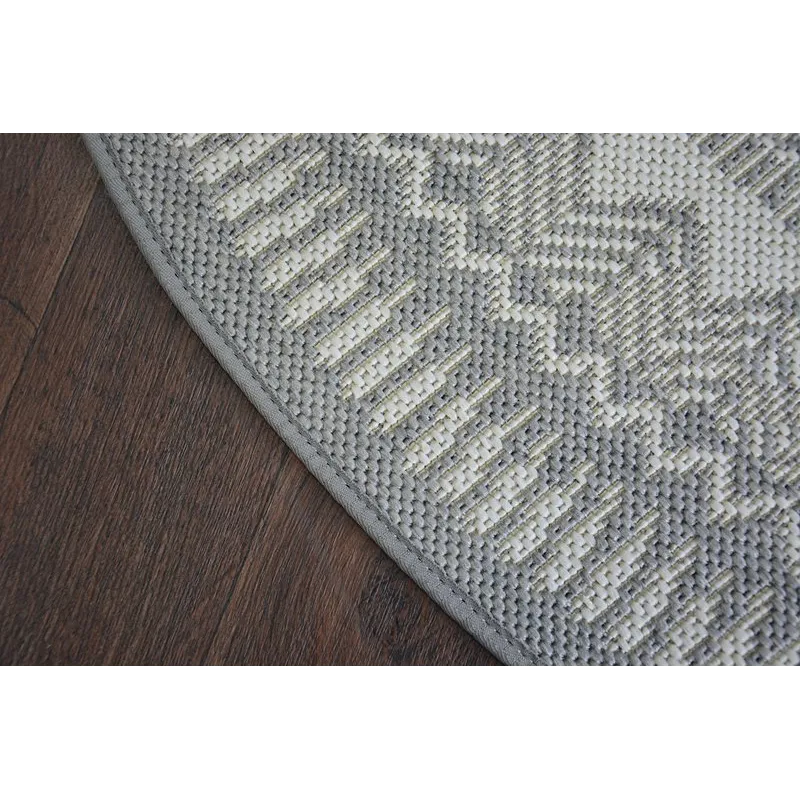 Tapis circulaire en sisal gris, parfait pour les salons modernes