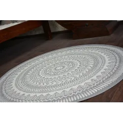 Tapis rond en sisal, idéal pour les espaces extérieurs