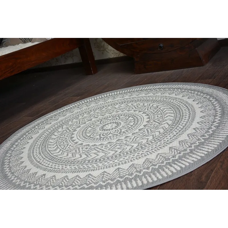 Tapis rond en sisal, idéal pour les espaces extérieurs