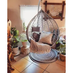 Tapis rond de couleur naturelle, parfait pour le salon, Tapis Sisal Tissé À Plat