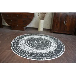 Tapis circulaire en sisal, style vitrail, idéal pour le salon