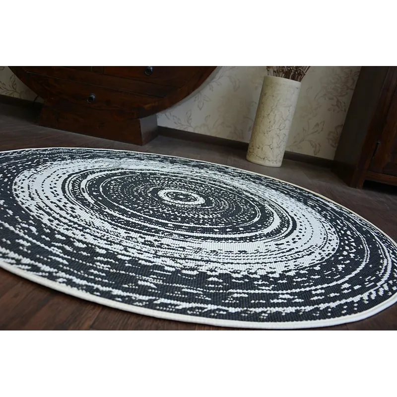 Tapis rond en sisal, pour la chambre d'enfant, motif joyeux
