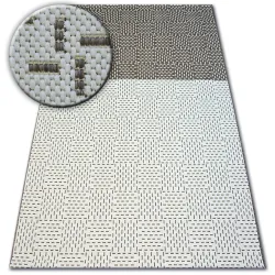 Tapis EN CORDE SISAL FLAT 48722/608 Bicolore crème marron