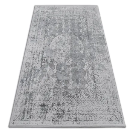 Tapis ACRYLIQUE VALENCIA 2328 ORNAMENT gris foncé et ivoire