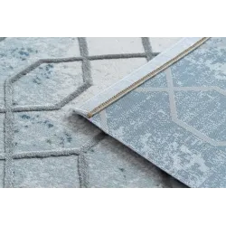 Tapis parfait pour la chambre, en acrylique bleu et gris