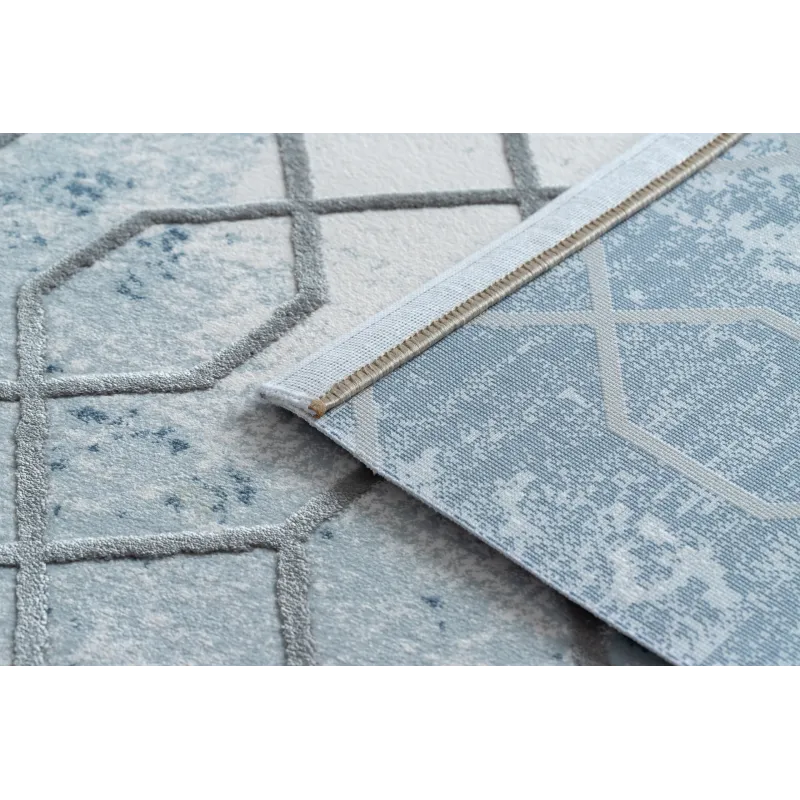 Tapis parfait pour la chambre, en acrylique bleu et gris