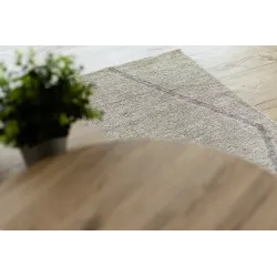 Tapis crème avec motif ethnique, parfait pour des intérieurs modernes