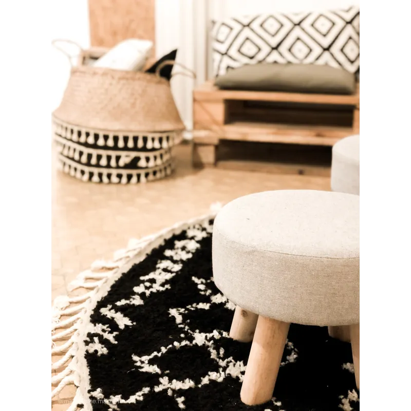 Tapis doux avec franges, parfait pour la chambre ou le salon