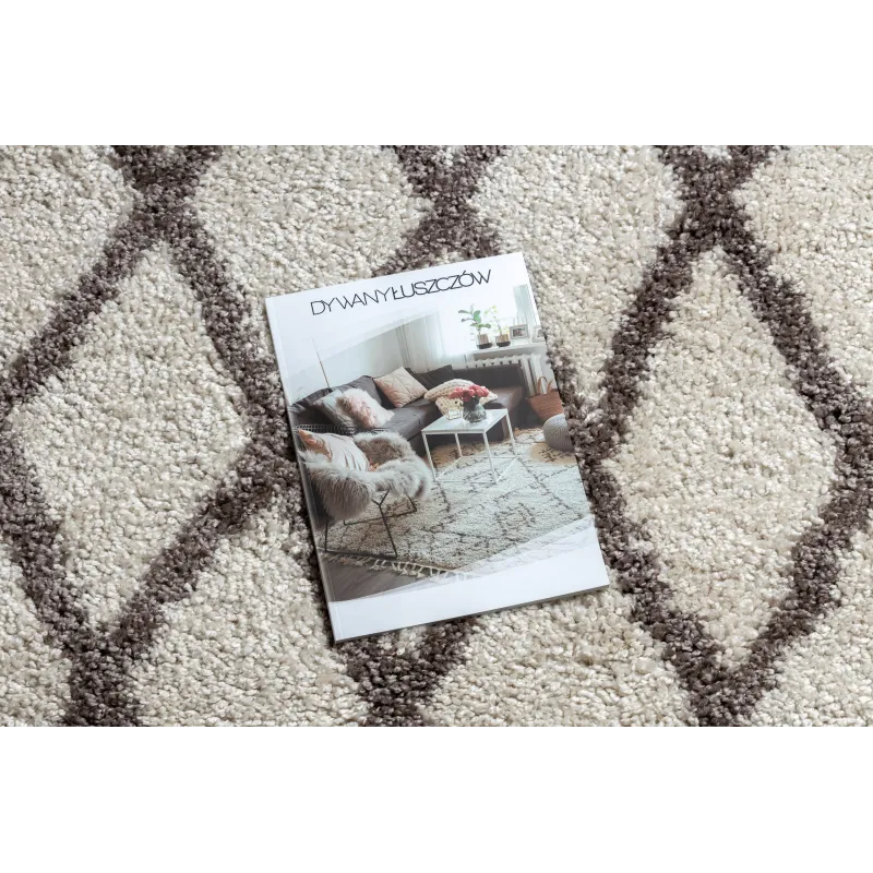 Tapis crème au style marocain, parfait pour toutes les pièces