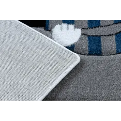 Tapis doux bleu pour enfants avec un navire pirate