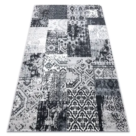 Tapis patchwork gris, tapis classique pour le salon
