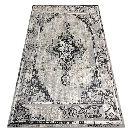 Tapis vintage avec rosette, gris/noir, 120x170cm, tapis classique