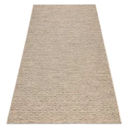 Tapis CORDE SISAL BOHO 46208051 Motif nid d'abeille beige