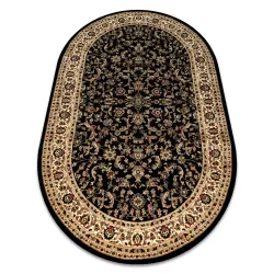 Tapis ROYAL ADR ovale motif 1745 noir