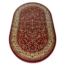 Tapis ROYAL ADR ovale motif 1745 bordeaux