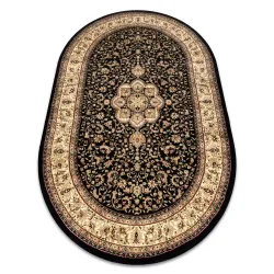 Tapis ROYAL ADR ovale motif 521 noir