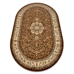 Tapis ROYAL ADR ovale motif 521 marron