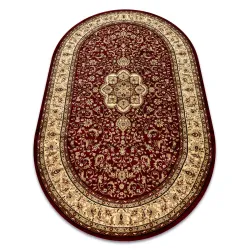 Tapis ROYAL ADR ovale motif 521 bordeaux