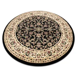 Tapis ROYAL ADR rond motif 1745 noir