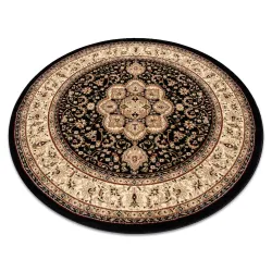 Tapis ROYAL ADR rond motif 521 noir