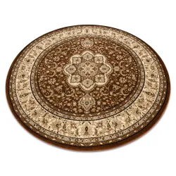 Tapis ROYAL ADR rond motif 521 marron