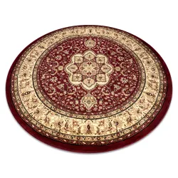 Tapis ROYAL ADR rond motif 521 bordeaux