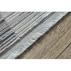 Tapis moderne REBEC avec poil doux, couleur bleu marine, idéal pour les chambres