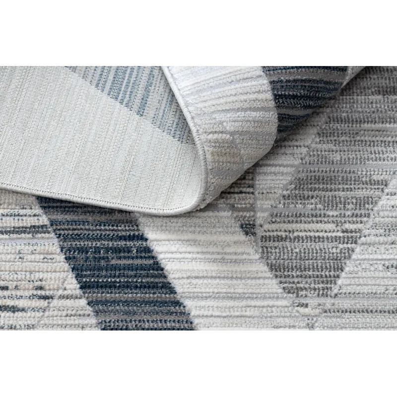 Tapis moderne REBEC d'extérieur bleu marine, résistant aux intempéries
