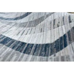 Tapis moderne REBEC à motif géométrique, bleu marine, idéal pour les chambres d'enfants