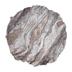 Tapis TINE 75313C Roche, pierre - moderne, forme irrégulière gris foncé / gris clair