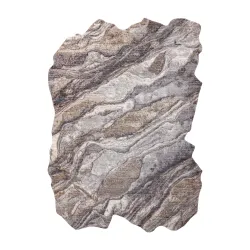 Tapis TINE 75313B Pierre, roche - moderne, forme irrégulière gris foncé / gris clair