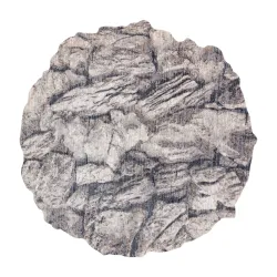 Tapis TINE 75417B Pierre, roche - moderne, forme irrégulière crème / gris