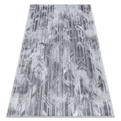 Tapis MEFE moderne B402 - Structural deux niveaux de molleton gris foncé