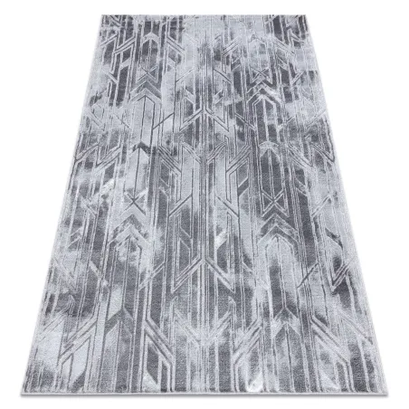 Tapis MEFE moderne B402 gris foncé, avec une structure à deux niveaux de molleton